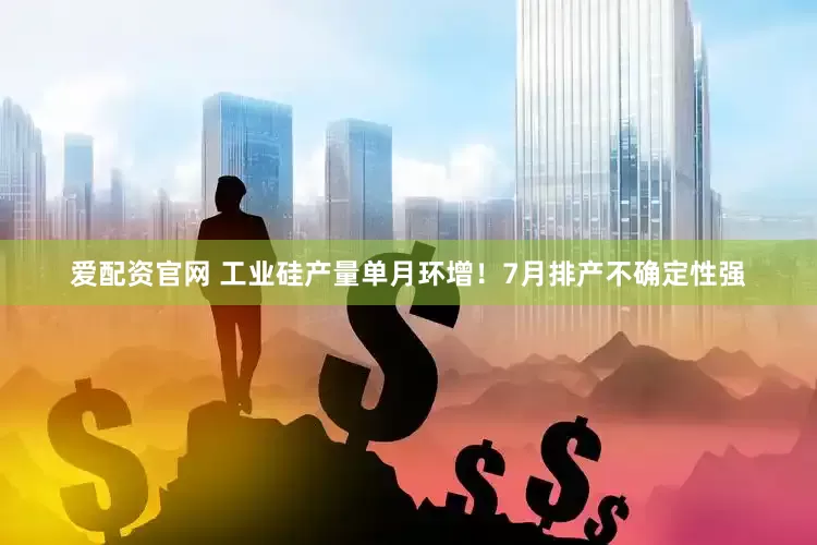爱配资官网 工业硅产量单月环增！7月排产不确定性强